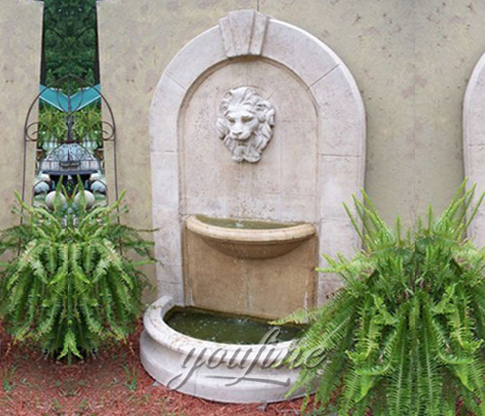 Outdoor lion head design wall fountains for sale