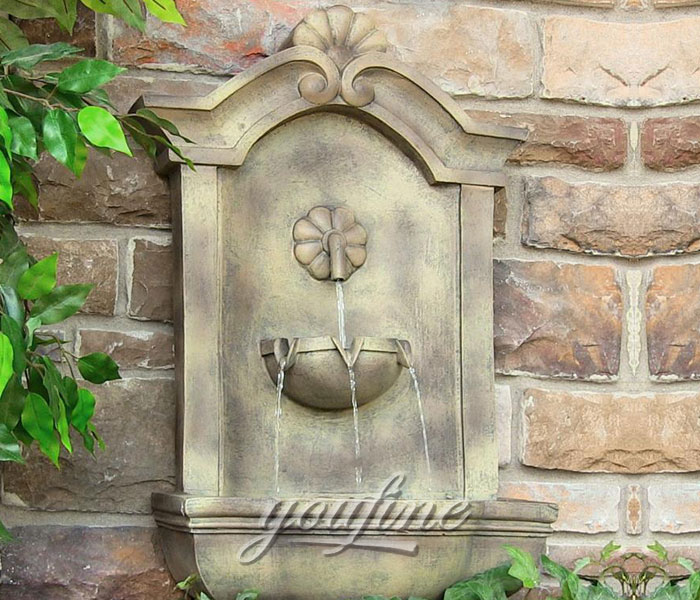 Outdoor water wall garden fountains with basin for sale