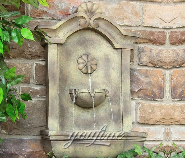 Outdoor water wall garden fountains with basin for sale